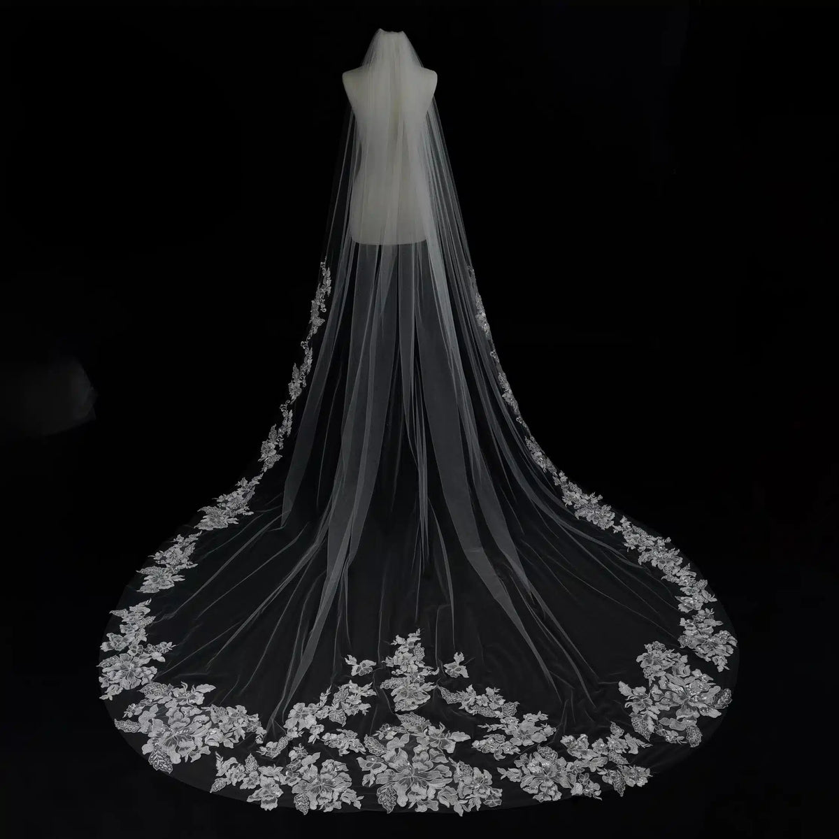 Lunalice V3001 Wedding Veil – Elegant Soft Tulle Bridal Veil for Wedding Dress