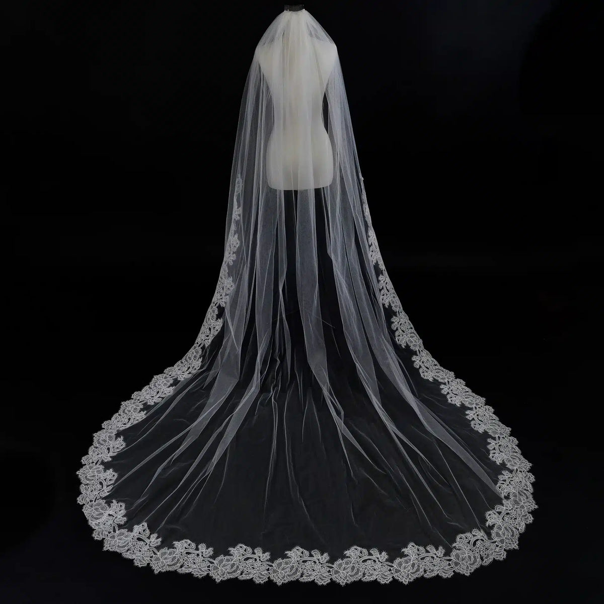 Lunalice V3002 Wedding Veil – Elegant Soft Tulle Bridal Veil for Wedding Dress