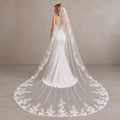 Bride Wearing Lunalice V3003 Wedding Veil – Wedding Veil Styling Inspiration & Romantic Bridal Look