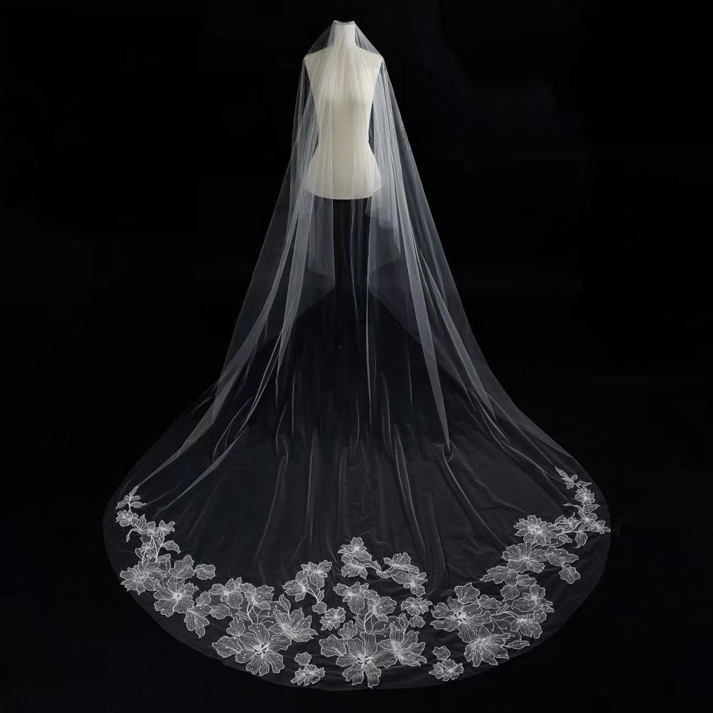 Lunalice V3004 Wedding Veil – Elegant Soft Tulle Bridal Veil for Wedding Dress