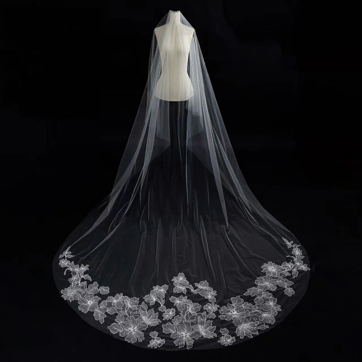 Lunalice V3004 Wedding Veil – Elegant Soft Tulle Bridal Veil for Wedding Dress
