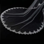 Lunalice V3005 Bridal Veil Back View – Elegant Wedding Veil for Bride