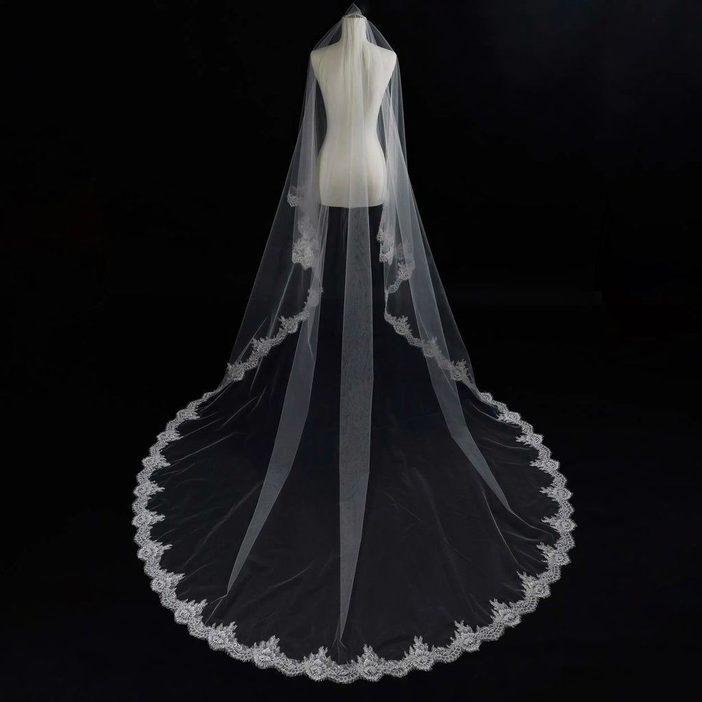 Lunalice V3005 Wedding Veil – Elegant Soft Tulle Bridal Veil for Wedding Dress