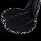 Lunalice V3006 Bridal Veil Side View – Elegant Wedding Veil for Bride