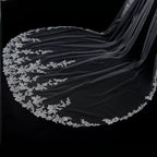 Lunalice V3011 Bridal Veil Side View – Elegant Wedding Veil for Bride
