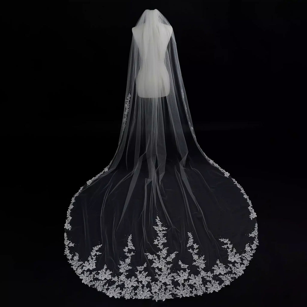 Lunalice V3011 Wedding Veil – Elegant Soft Tulle Bridal Veil for Wedding Dress
