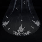 Lunalice V3016 Bridal Veil Side View – Elegant Wedding Veil for Bride