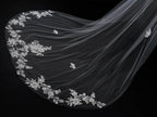 Lunalice V3018 Bridal Veil Side View – Elegant Wedding Veil for Bride