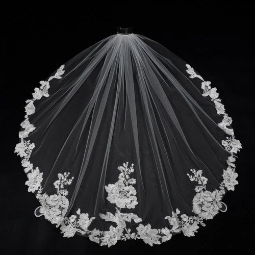 Lunalice V3022 Wedding Veil – Elegant Soft Tulle Bridal Veil for Wedding Dress