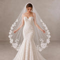 Lunalice V3022 Wedding Veil – Elegant Soft Tulle Bridal Veil for Wedding Dress