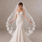 Lunalice V3022 Wedding Veil – Elegant Soft Tulle Bridal Veil for Wedding Dress